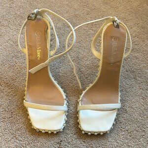 Bella Marie White Strappy Heels